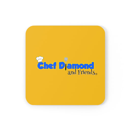 Chef Diamond Classic Logo Corkwood Coaster Set