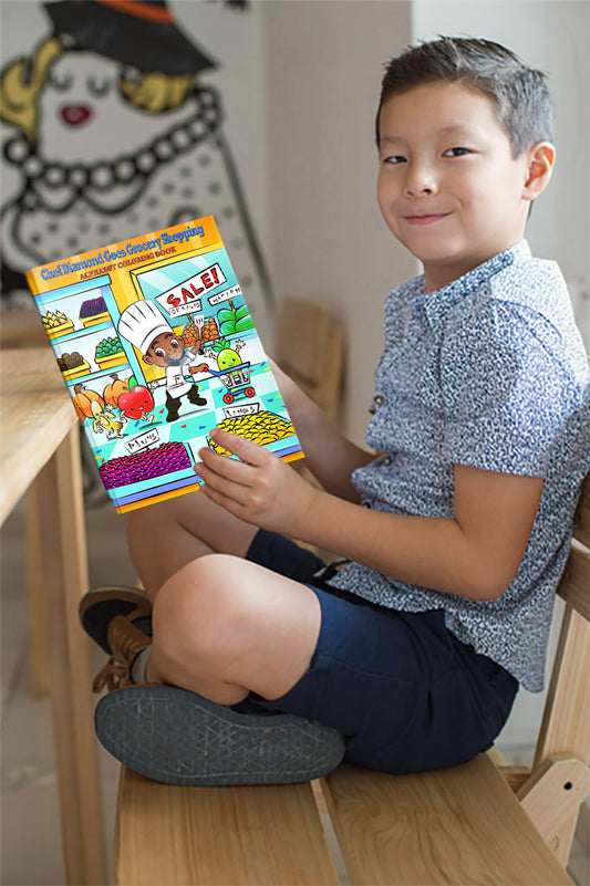 Chef Diamond Goes Grocery Shopping Coloring Book
