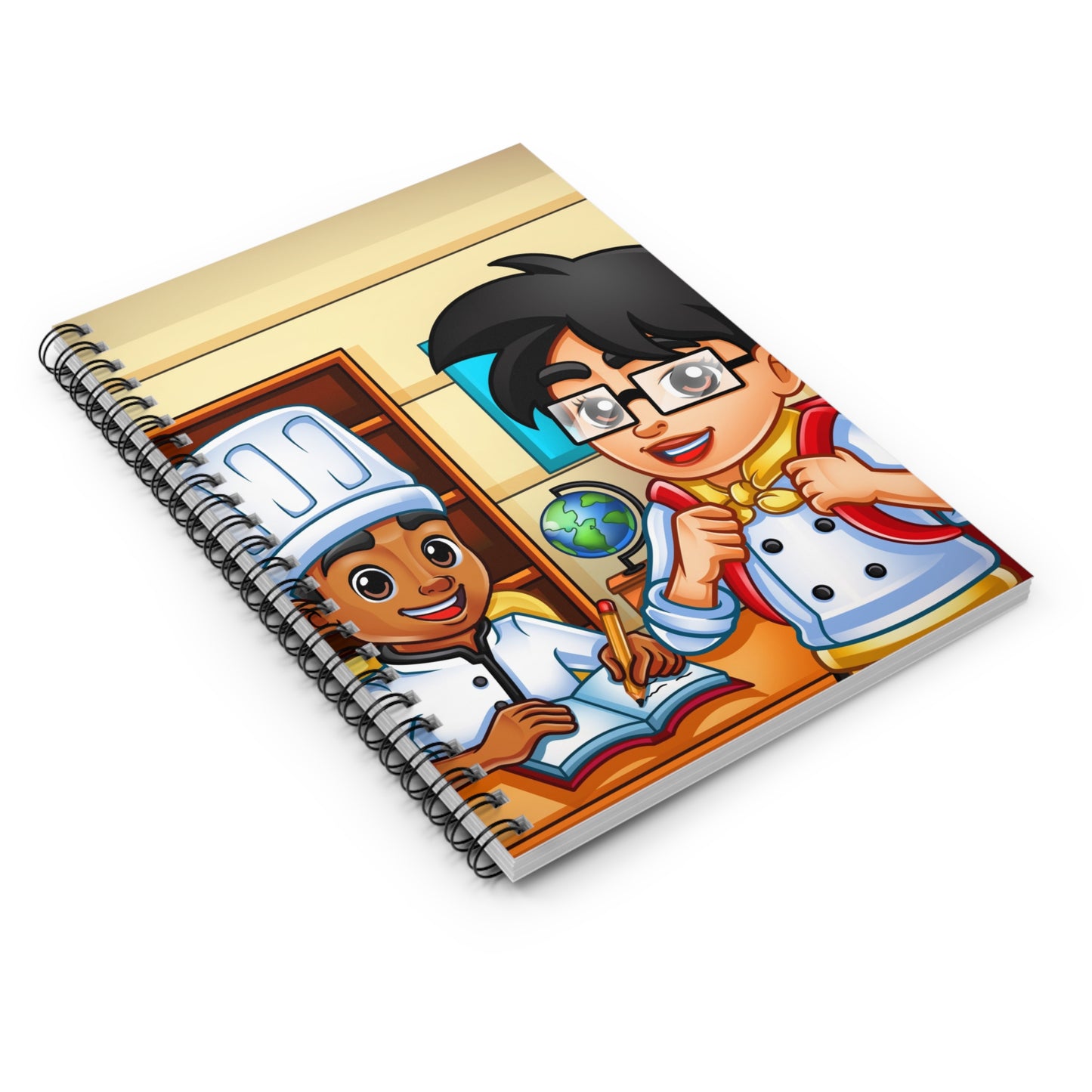 Chef Diamond and Chef Lily - Spiral Notebook - Ruled Line