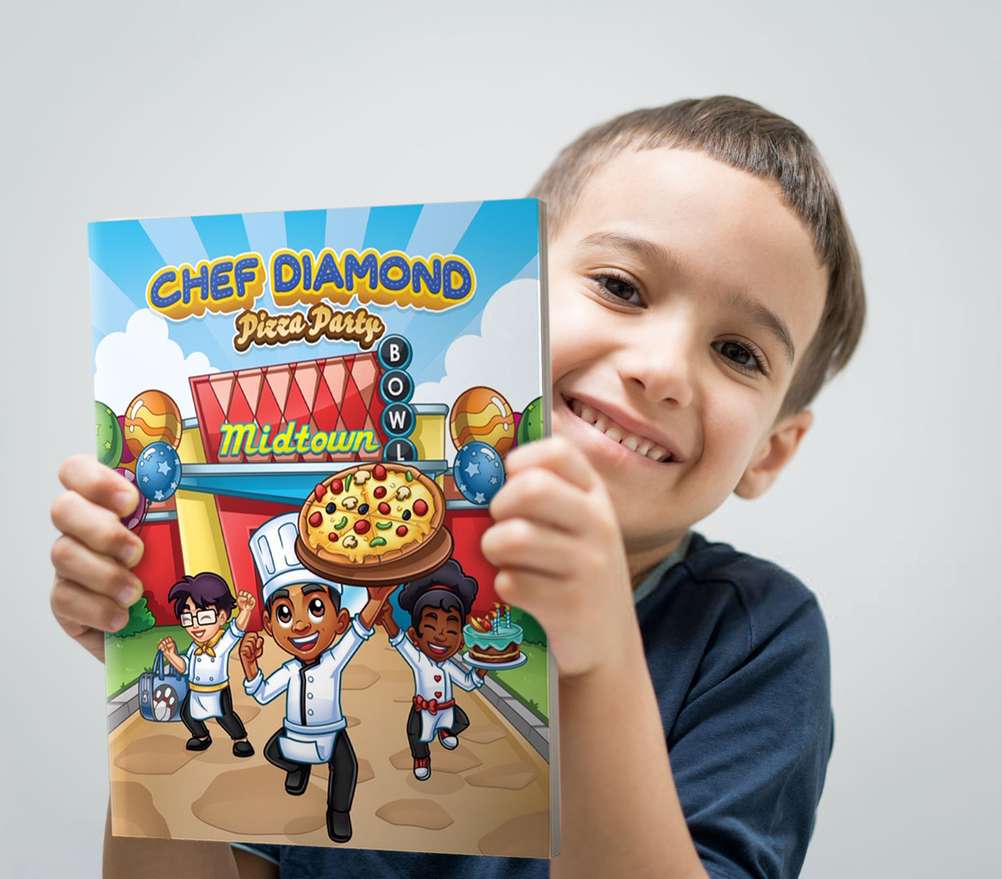 Chef Diamond Pizza Party Coloring Book