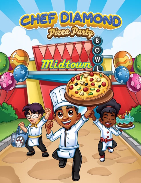 Chef Diamond Pizza Party Coloring Book